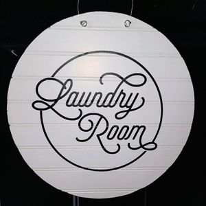 White shiplap farmhouse door hanger for Laundry